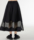 Curved Mesh Panel Flare Skirt